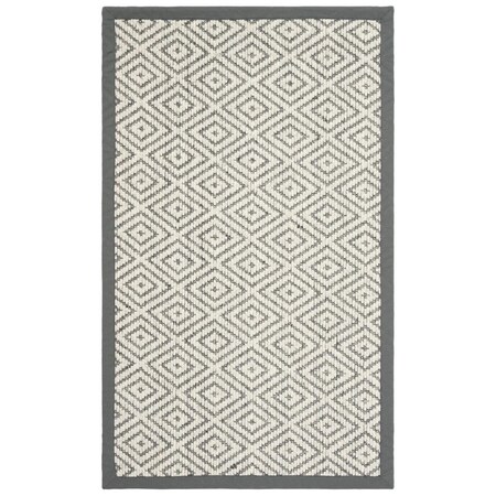 Safavieh 5 x 8 ft. Palm Beach Hand Loomed Rectangle Area Rug Grey & Dark Grey PAB612F-5